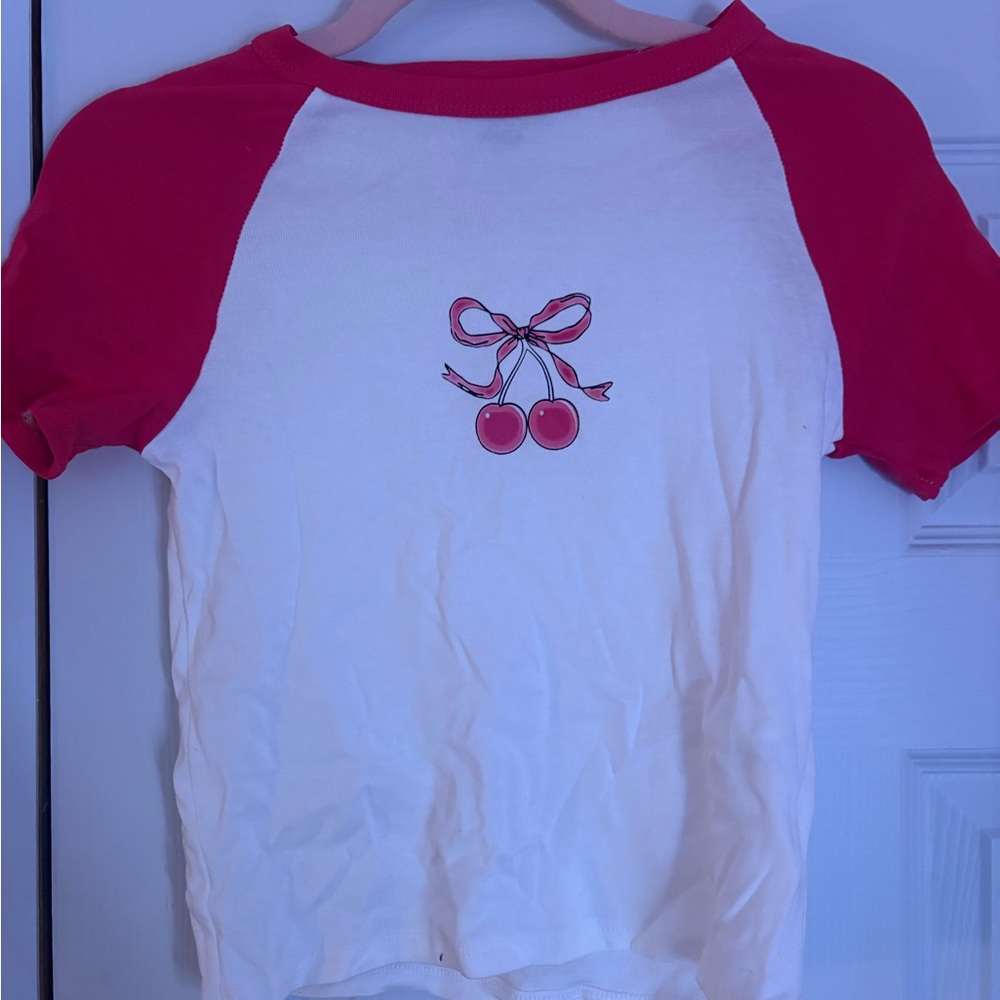 Cherry Bow Baby Tee